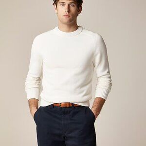 J.Crew Heritage Cotton Crewneck Sweater XS Ivory